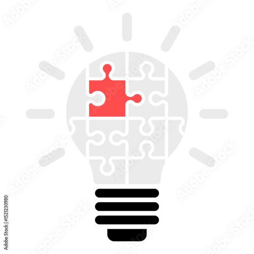 Light bulb icon isolated on white background