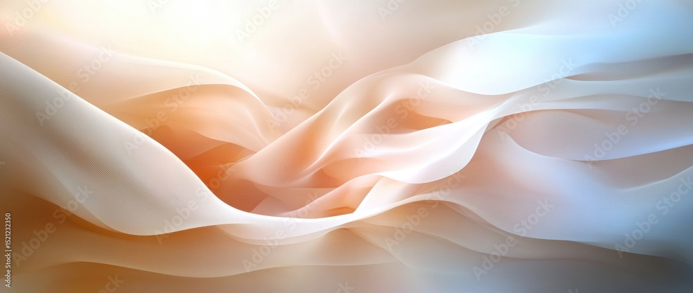 Fototapeta premium Delicate peach and cream fabric texture