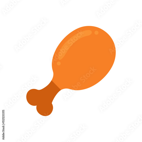 chicken leg on white background  .svg