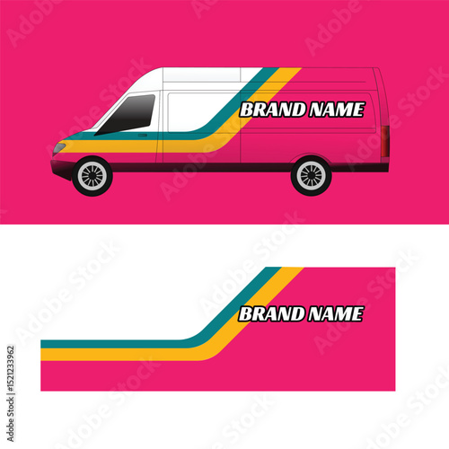 livery branding sticker design wrapping  cargo van body
