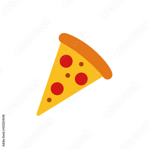 pizza slice on white background  .svg