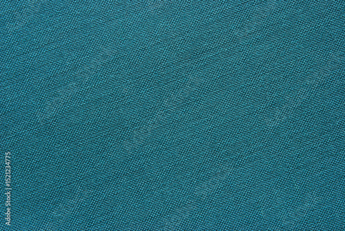 Teal color linen fabric texture as background