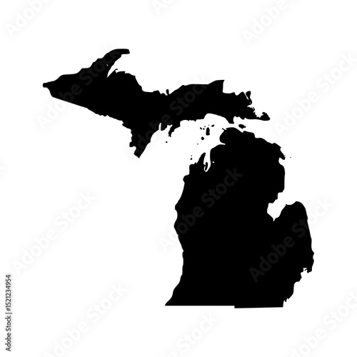 map of Mischigan united states usa