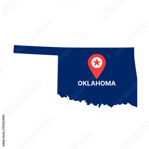 map of Oklahoma united states usa