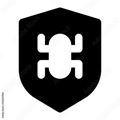 Computer Anti Virus black glyph icon