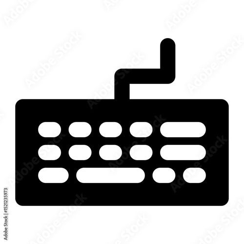 Computer Keyboard black glyph icon
