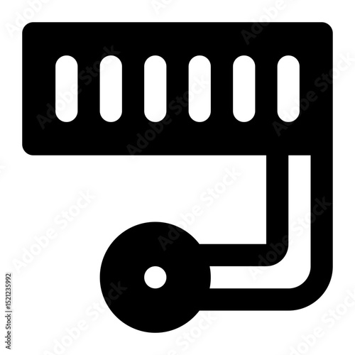 Computer Water Cooler black glyph icon