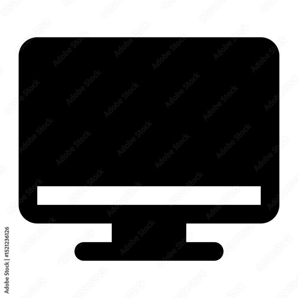 Monitor black glyph icon Monitor black glyph icon