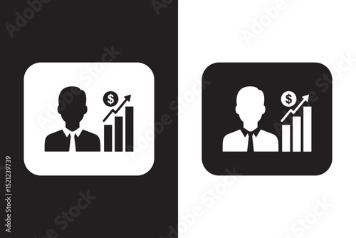 Stock Broker or Financial Advisor Icon