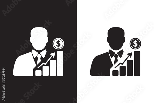 Stock Broker or Financial Advisor Icon