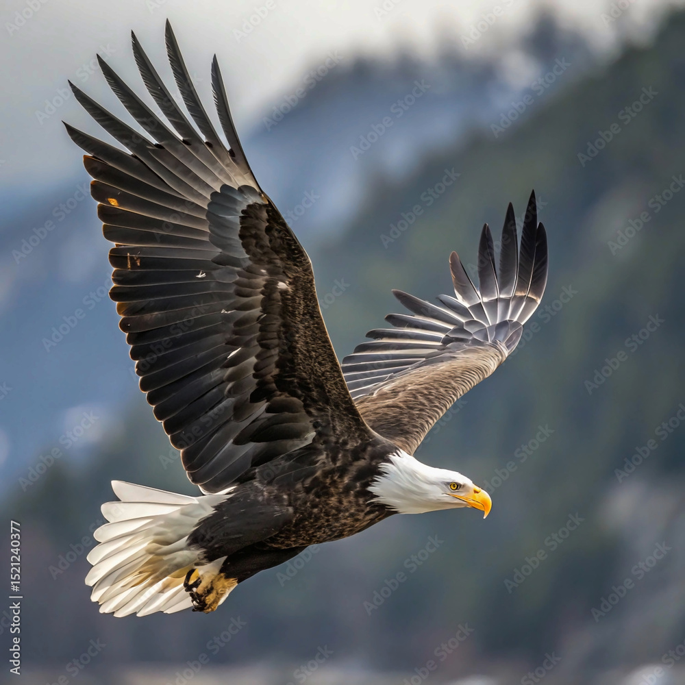 Obraz premium PNG Bald eagle flying bird bald photography