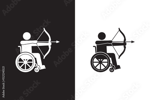 Wheelchair Archery Icon