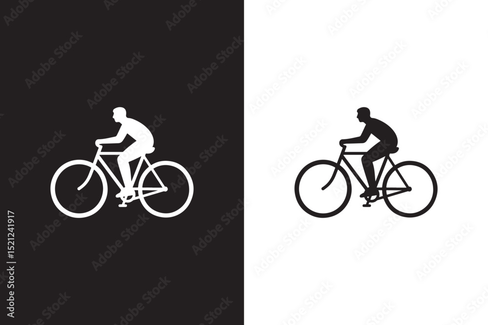 Obraz premium Cyclist Silhouette