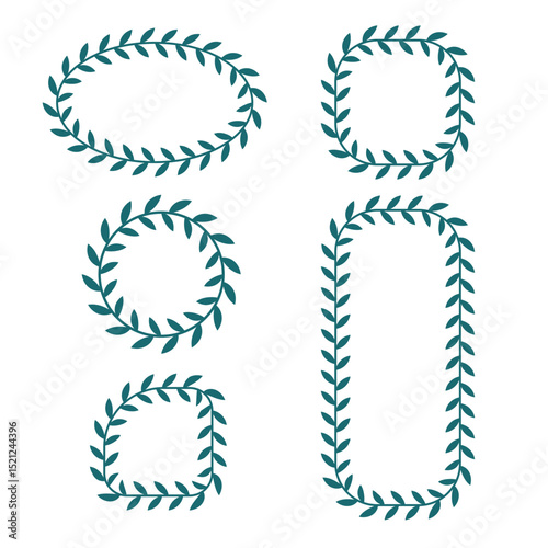 Laurel wreath winner award icon frame vector illustration.