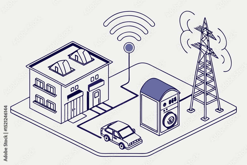 Naklejka premium Vector Illustration of Internet of Things.svg