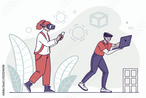 Vector Illustration of Virtual Reality.svg