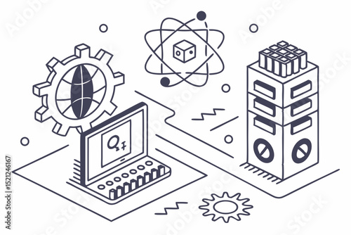 Vector Illustration of Quantum Computing.svg