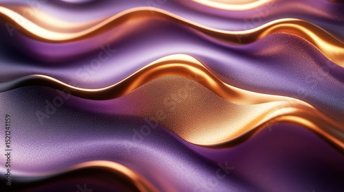 avy Golden and Purple Metallic 3D Background