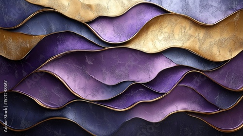 avy Golden and Purple Metallic 3D Background