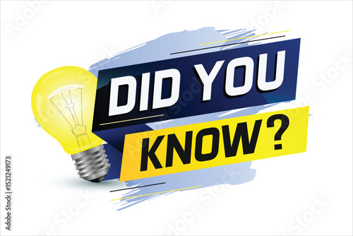 Did you know ? word concept vector illustration with Lamp and 3d style, landing page, template, ui, web, mobile app, poster, banner, flyer, background, gift card, coupon, label, wallpaper 
