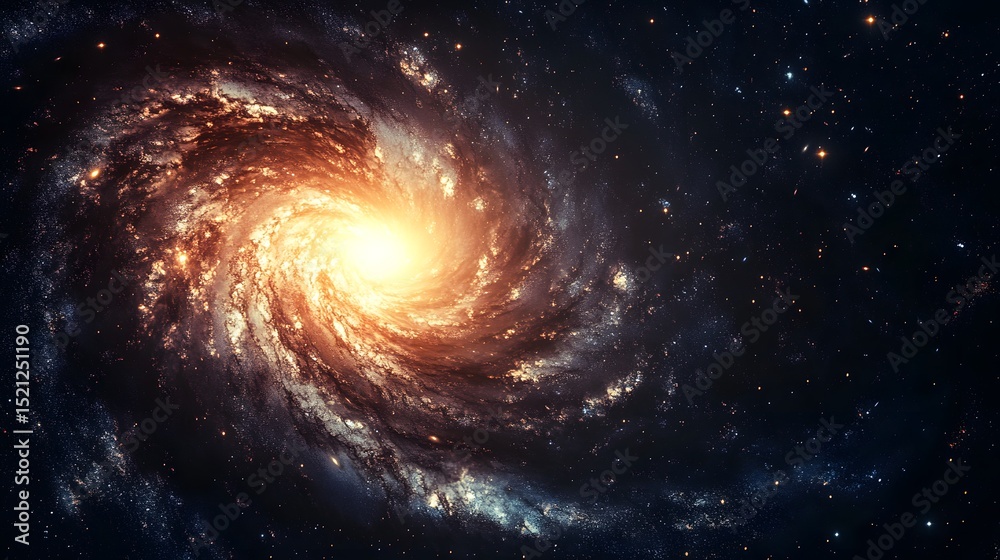 Fototapeta premium Stunning Spiral Galaxy in Cosmic Space