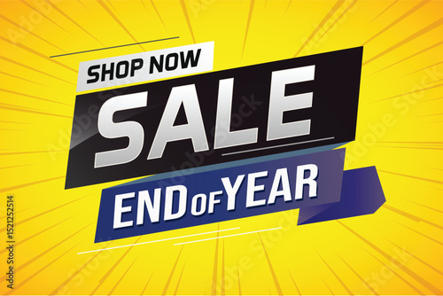End of year Sale word concept vector illustration with lines and 3d style, landing page, template, ui, web, mobile app, poster, banner, flyer, background, gift card, coupon, label, wallpaper 