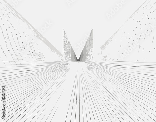 Architectural Symmetry Unveiled: Abstract Line Background for Sophisticated Projects