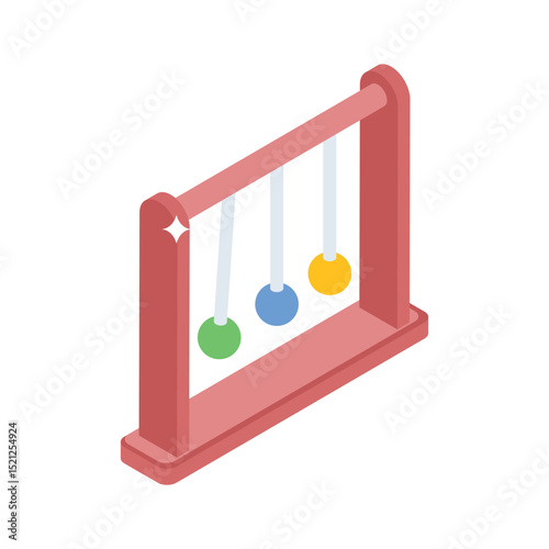 Visually appealing isometric style icon of pendulum