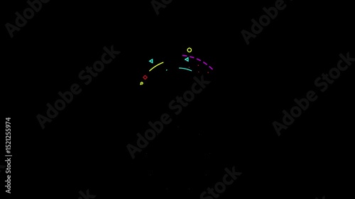 Circle burst and  fireworks explosion line shape blast for Video Decoration black Screen Background 4K, fireworks, celebrate, explosion, festival, festive, exploding, explode, burst, circle. 4k