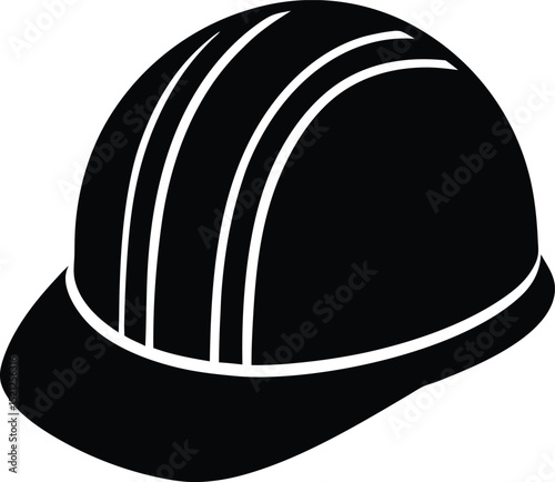 A silhouetted illustration of a construction helmet representing safety and protection concepts