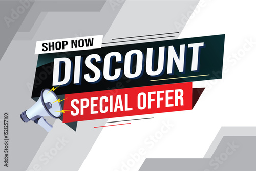 discount special offer word concept vector illustration with lines modern futuristic 3d style for landing page template web mobile app poster banner flyer background gift card coupon label wallpaper 