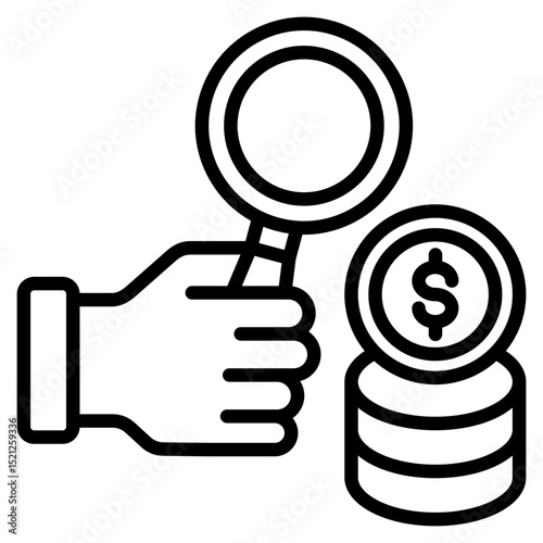 Financial Forecast line icon