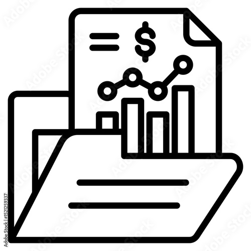 Portfolio Gain line icon