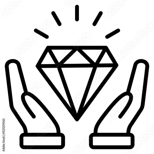 Net Worth Rise line icon