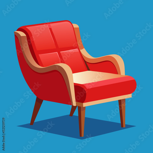 red leather armchair