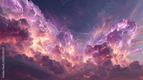 Vibrant purple background with lightning bolt patterns, featuring light pink and dark violet gradient, as a high-resolution stage backdrop, using a pastel color palette.