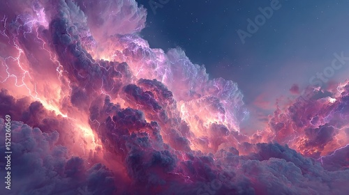 Vibrant purple background with lightning bolt patterns, featuring light pink and dark violet gradient, as a high-resolution stage backdrop, using a pastel color palette.