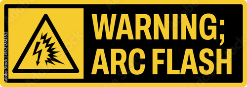 warning safety signs v3 uppercase text_warning ; arc flash landscape size 1/2 a4,a3,a2,a1	
 