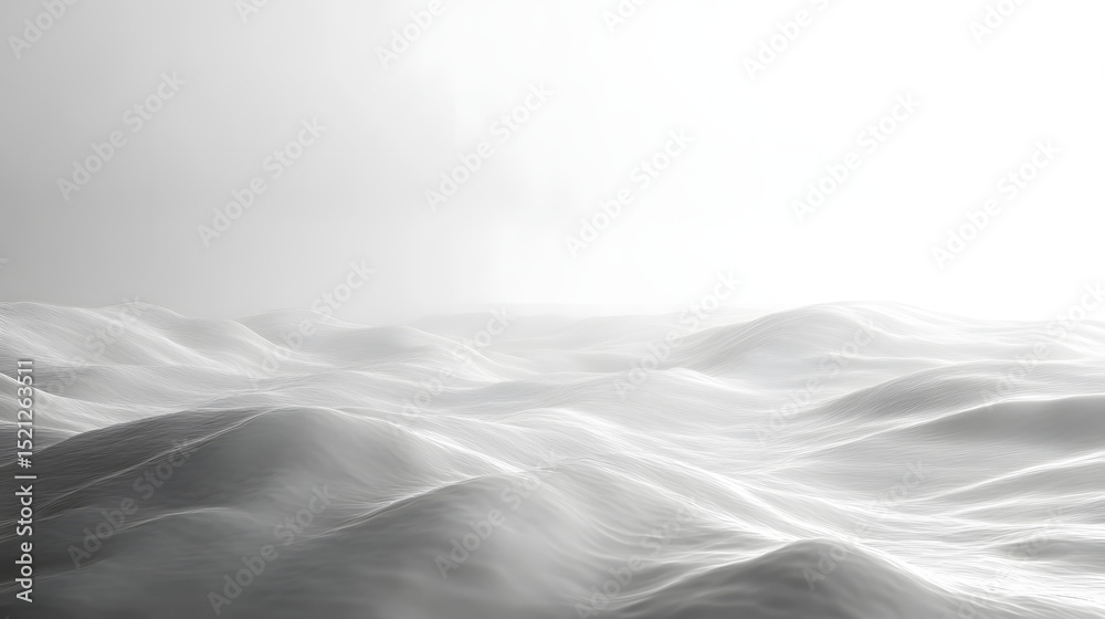 Obraz premium Calm ocean waves under soft grey skies tranquil nature scene minimalist aesthetic serene viewpoint