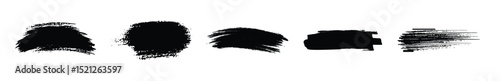 set of grunge brush shape