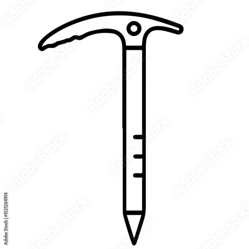 icon Ice pick tool on white background vector
Vector line icon rock climbing, mountaineering, tourism