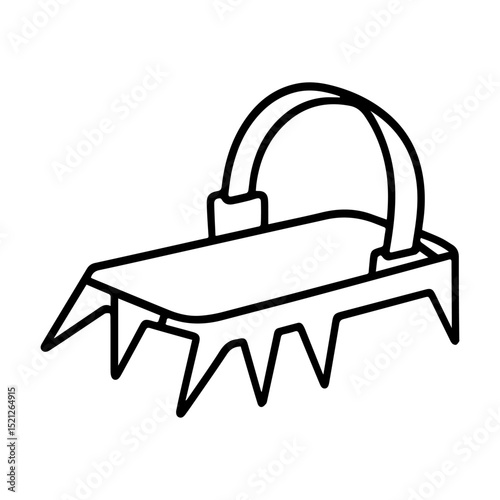 icon Climbing crampons on white background vector
Vector line icon rock climbing, mountaineering, tourism