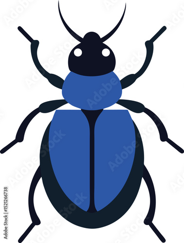 vector illustration of a beetle
