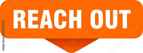 reach out sticker. reach out sign on transparent background