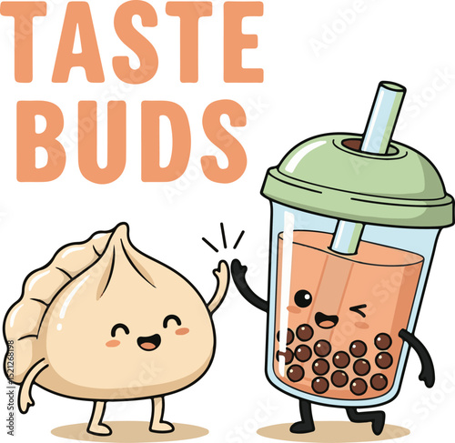 Taste Buds: Dumpling and Bubble Tea High-Five Duo