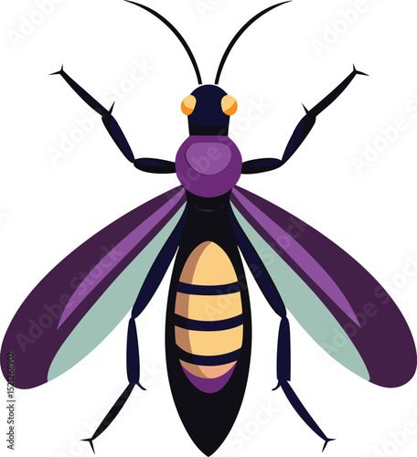 vector illustration of a bee