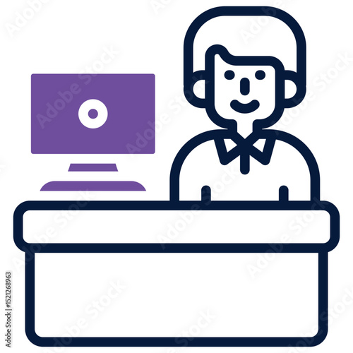 Office Receptionist Icon