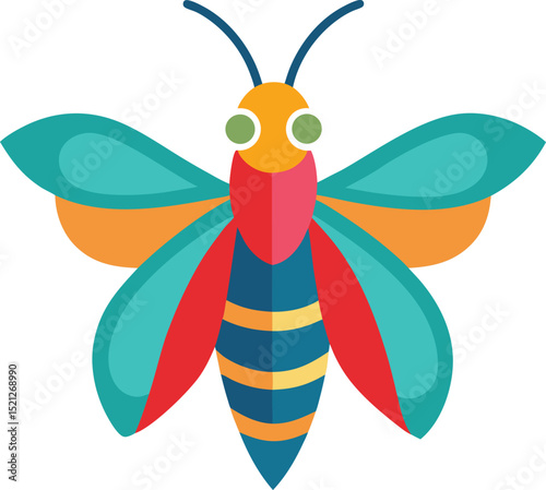 vector illustration of a cartoon bee