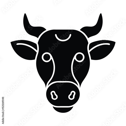 head of a cow vector