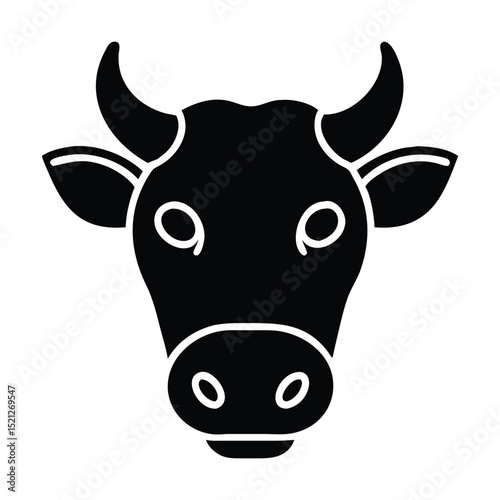 head of a cow vector